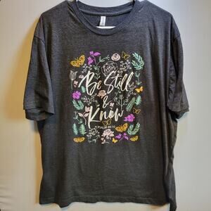 Be Still and Know Psalm 46:10 Women's 2XL Dark Gray T-shirt